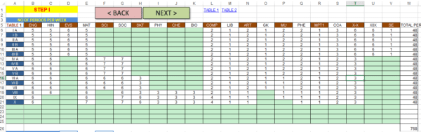 School Time Table Software In Excel