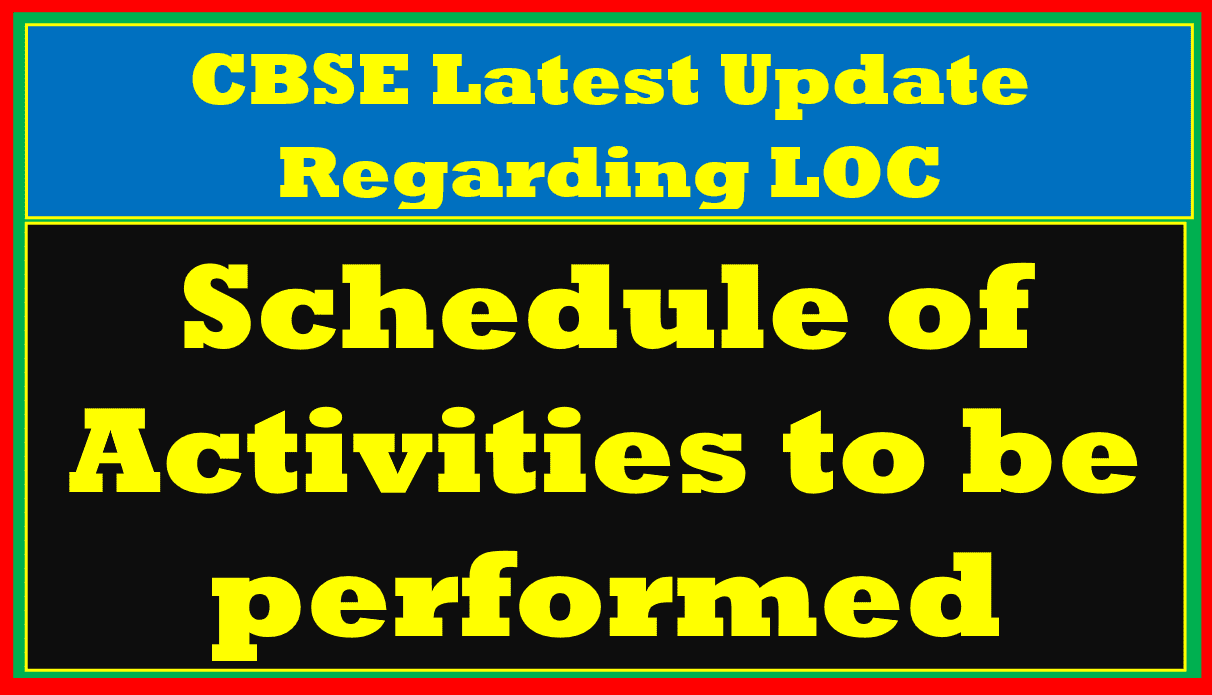 schedule of activities related to CBSE direct admission class 10 class 12