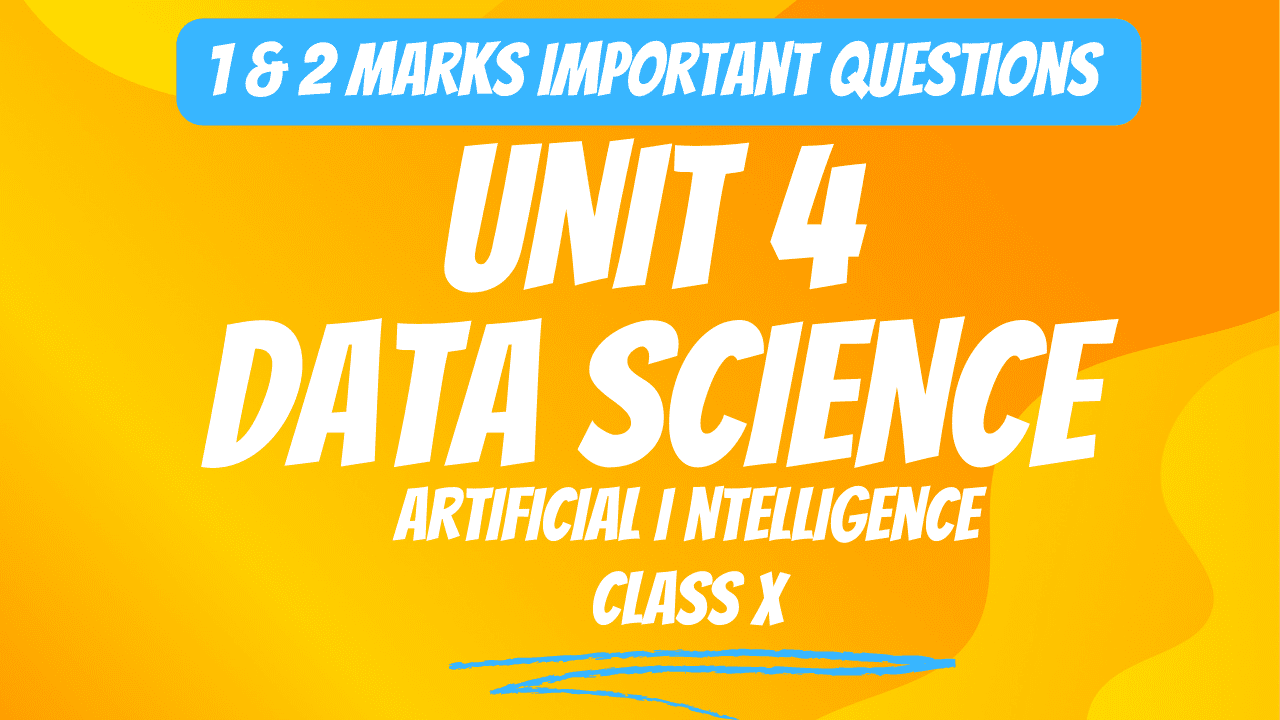 Important questions Unit 4 Data Science