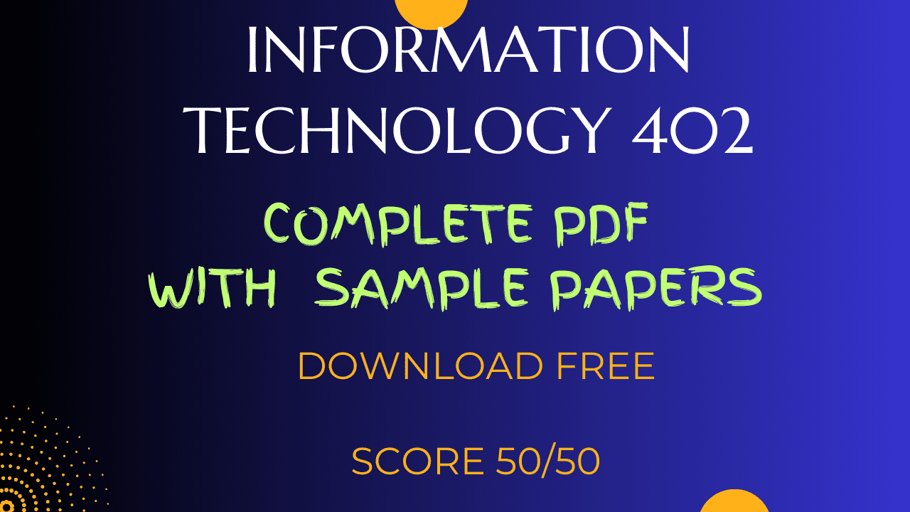 PDF Information Technology 402 Class 10