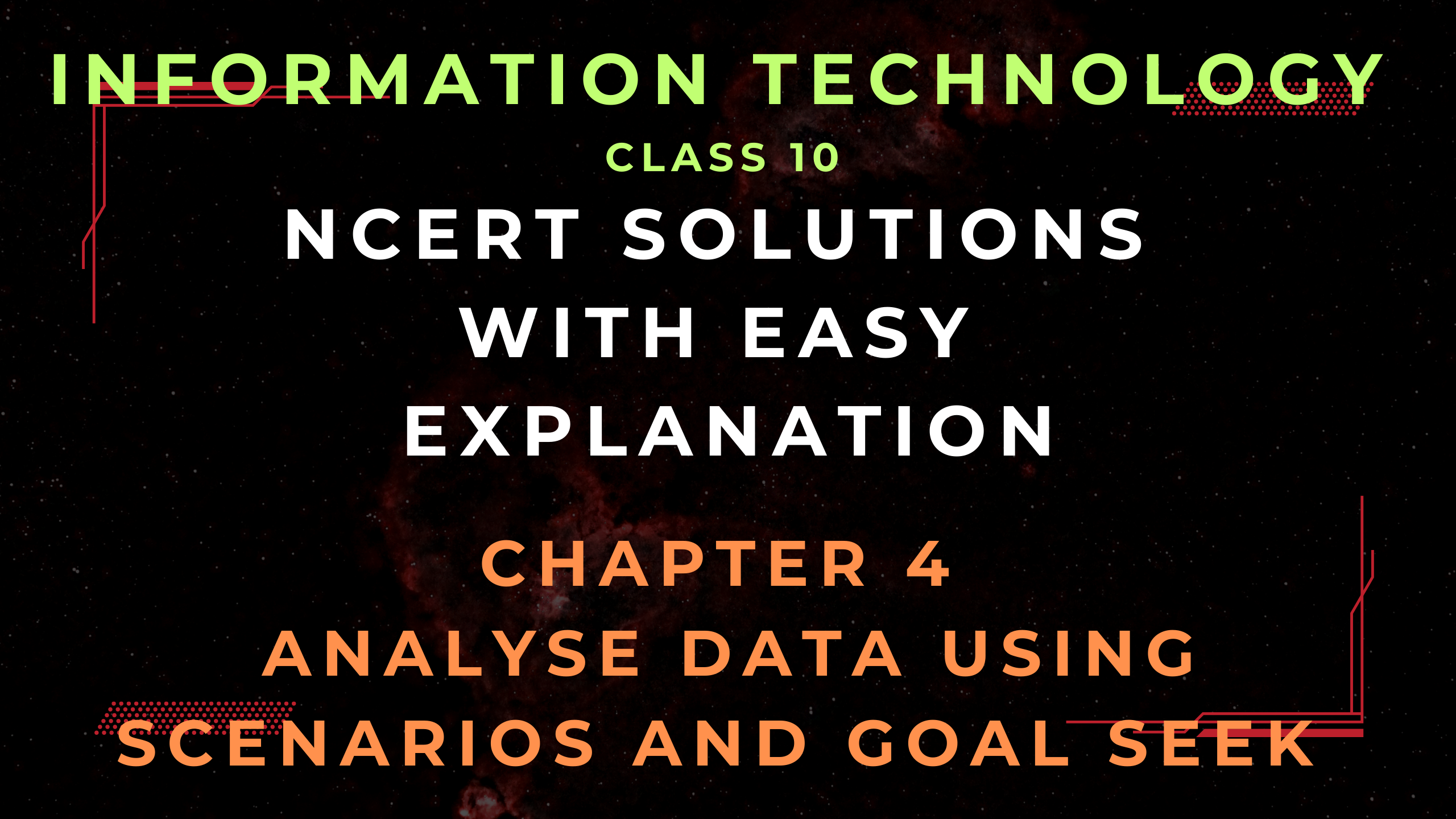 NCERT solutions Information Technology Class 10 Chapter 4 Analyse Data Using Scenarios and Goal Seek