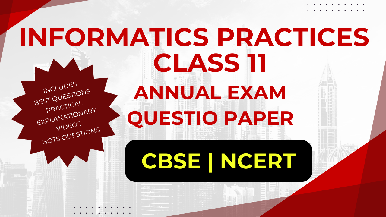 Informatics Practices Class 11 Annual Exam Paper